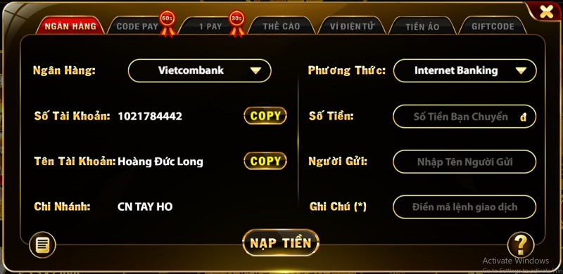 Nạp Tiền Rút Tiền 3 Lưu ý quan trọng khi giao dịch nạp tiền rút tiền